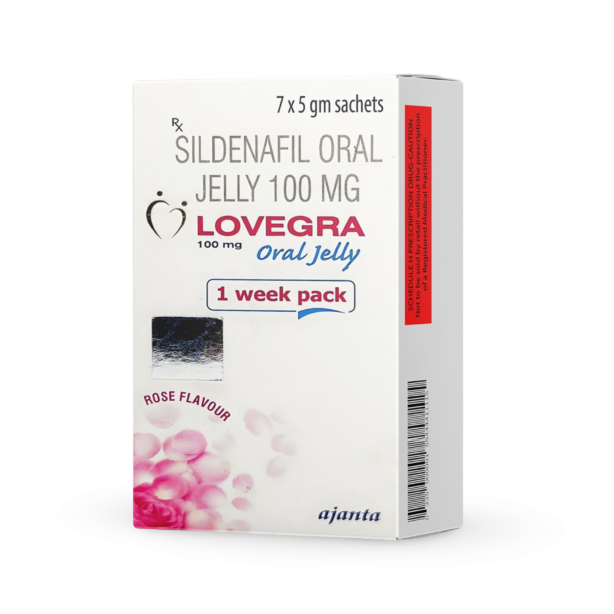 lovegra-oral-jelly-rx-100-mg-front.png Lovegra Oral Jelly (Rose Flavour) - Image 1